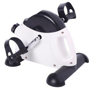 [US-W]W002E Portable Home Use Hands and Feet Trainer Mini Exercise Bike White & Black