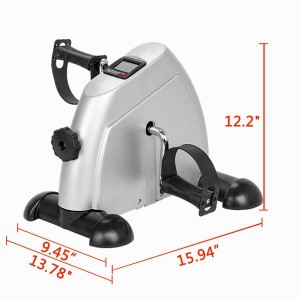 W002K Home Use Hands and Feet Trainer Mini Exercise Bike Silver