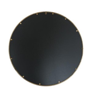 Artisasset Antique Gold metal circular frame indoor iron wall mounted plane mirror