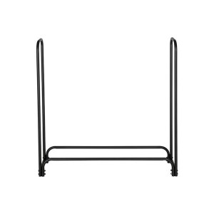 Artisasset Black Sand Pattern Single Layer 4 Feet Long 46 Inches High Indoor And Outdoor Wrought Iron Fireplace Firewood Stand