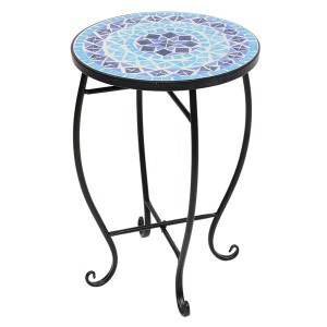 Mosaic Stained Glass Flower-Shaped Surface Flower Stand