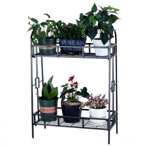 2-Tier Contemporary Tray Design Plant Stand