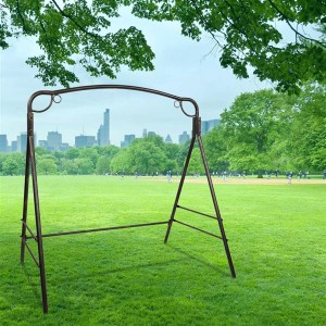 Outdoor Garden Iron Art Swing Frame Bronze