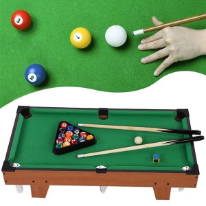 Mini Pool Table Children Kids Snooker Billiards Set Cues Balls for Indoor Sports