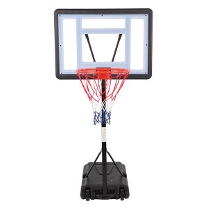 HY-B064S Portable Movable Swimming Pool PVC Transparent Backboard Basketball Stand (Basket Adjustment Height 1.15m-1.35m) Maximum Applicable For 7 # Ball