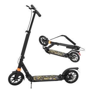 Scooter For Adult&Teens,3 Height Adjustable Easy Folding Double Shock Absorber Black